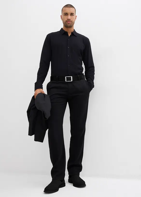 Chemise en piqué de coton ultra-extensible, slim, bonprix