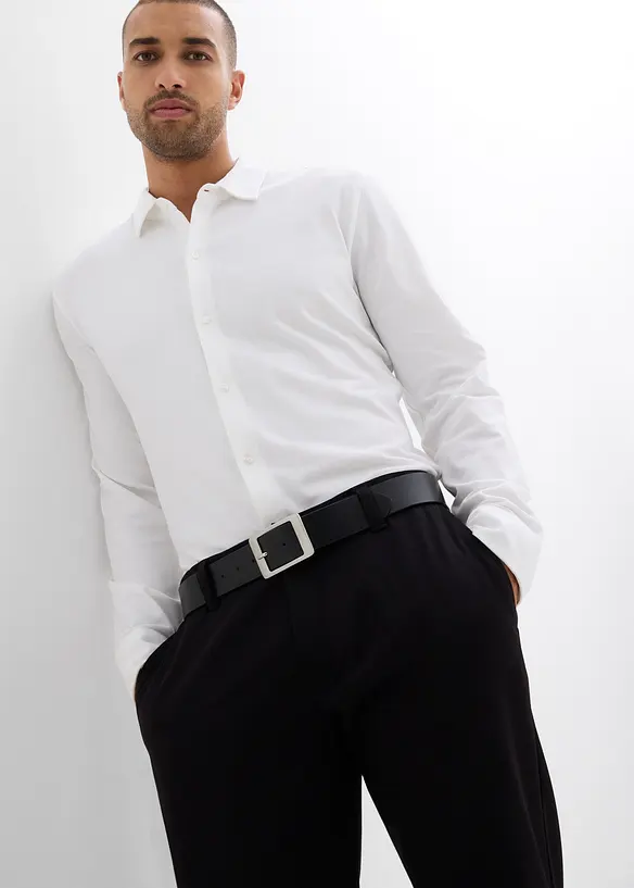 Chemise en piqué de coton ultra-extensible, slim, bonprix