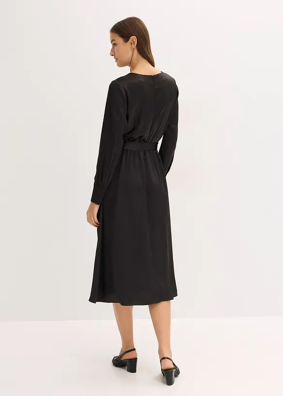 Robe midi en satin brillant, bonprix