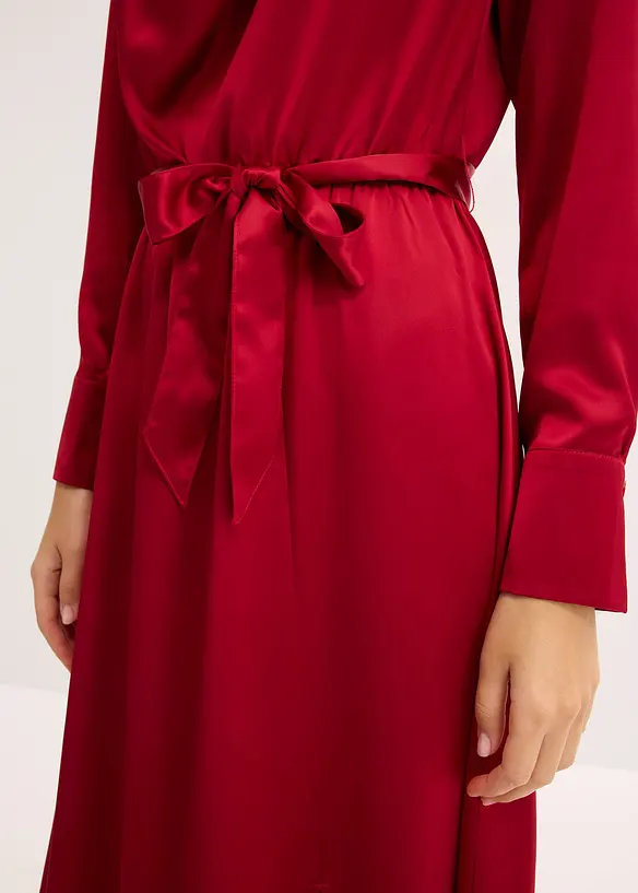 Robe midi en satin brillant, bonprix