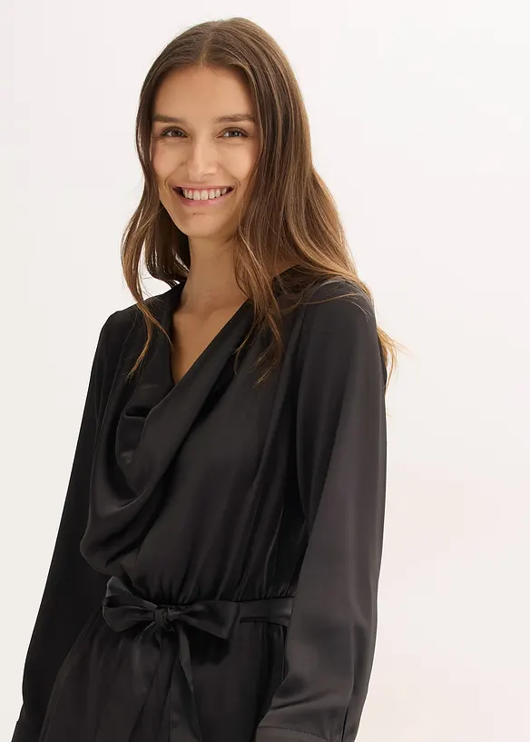 Robe midi en satin brillant, bonprix