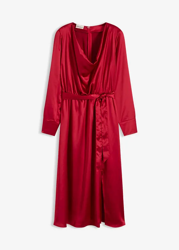 Robe midi en satin brillant, bonprix