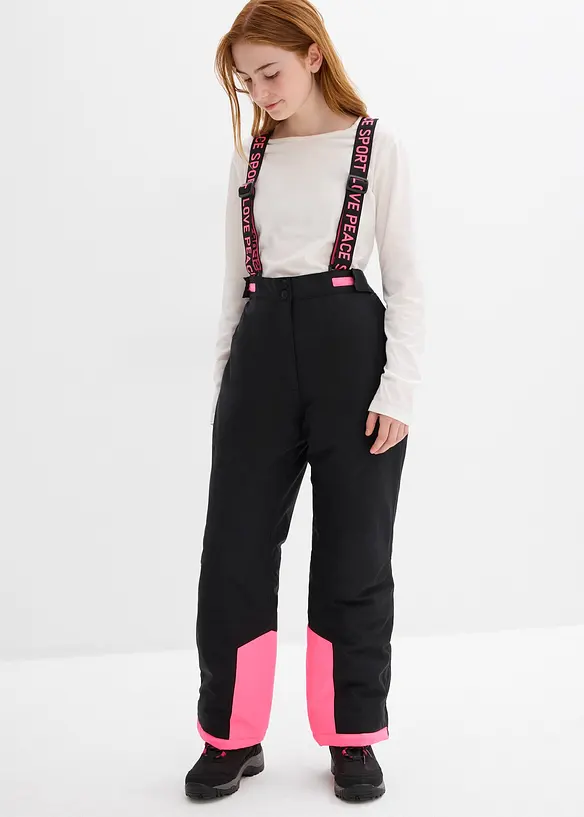 Pantalon de ski imperméable avec bretelles amovibles, bonprix