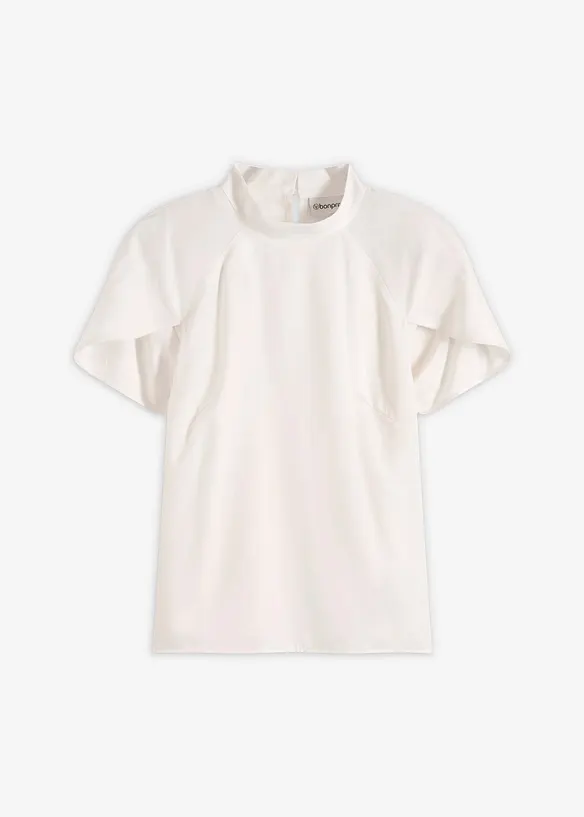 Blouse élégante à manches courtes en satin brillant, bonprix