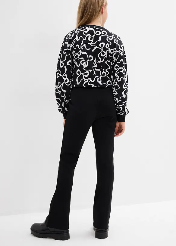 Pantalon évasé en jersey coton épais, bonprix