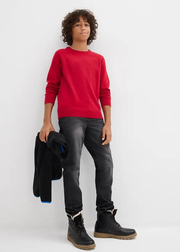 Pull en fine maille 100% coton, bonprix