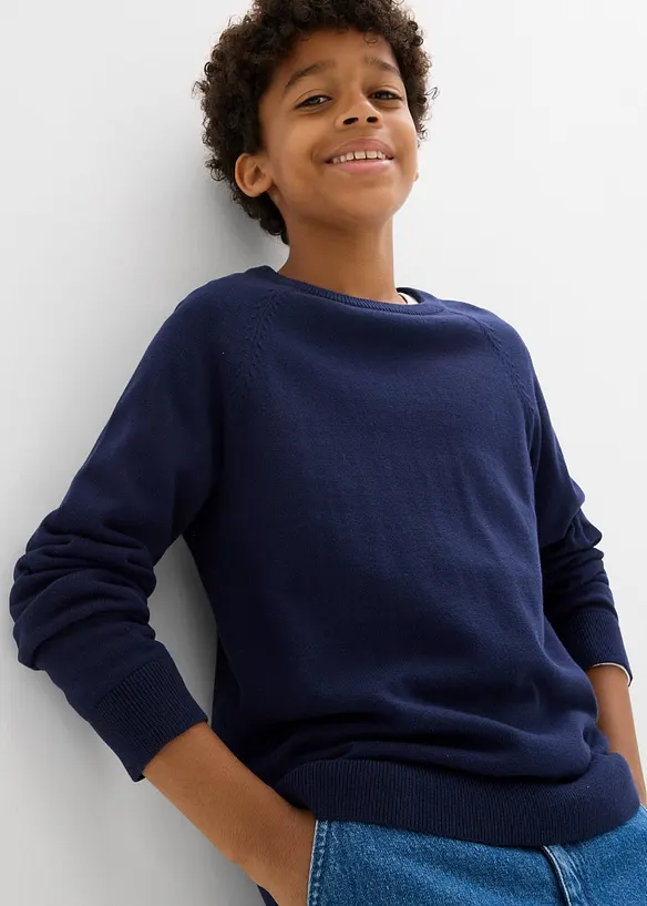 Pull en fine maille 100% coton, bonprix