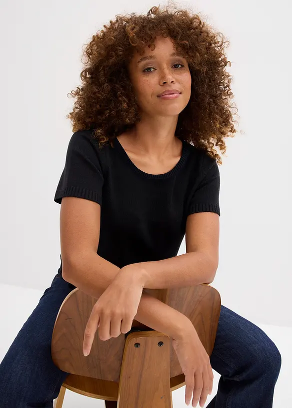 Pull manches courtes, bonprix