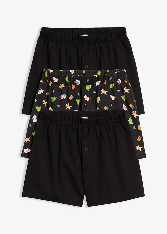 Lot de 3 caleçons 100% coton, bonprix