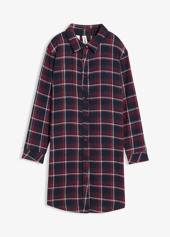 Chemise de nuit boutonnée en flanelle douce, bonprix