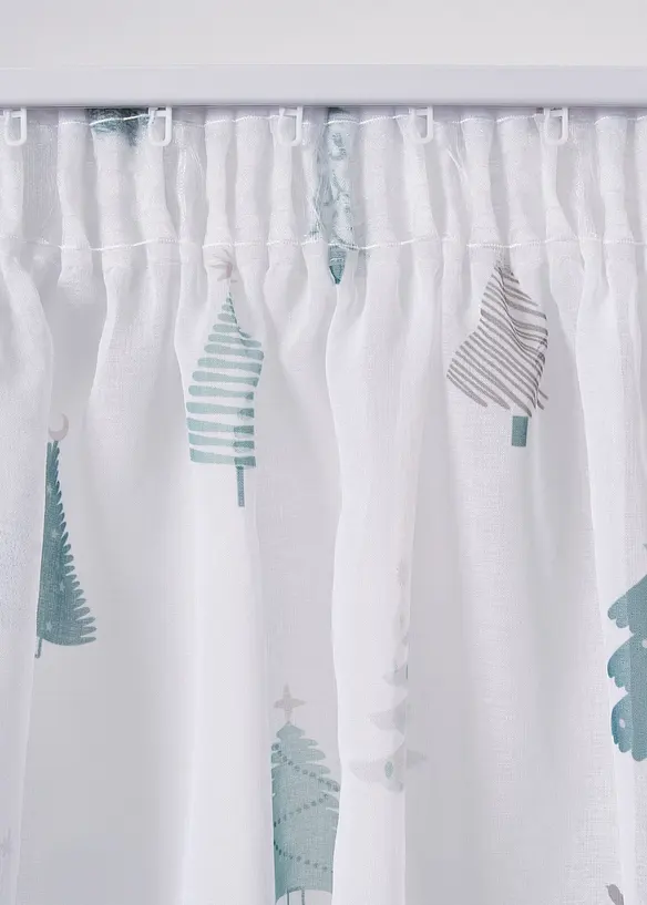 Voilage à imprimé sapins (1 pce), bonprix