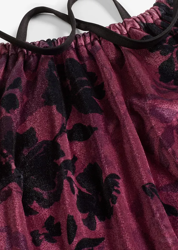 Robe longue en velours brillant, bonprix