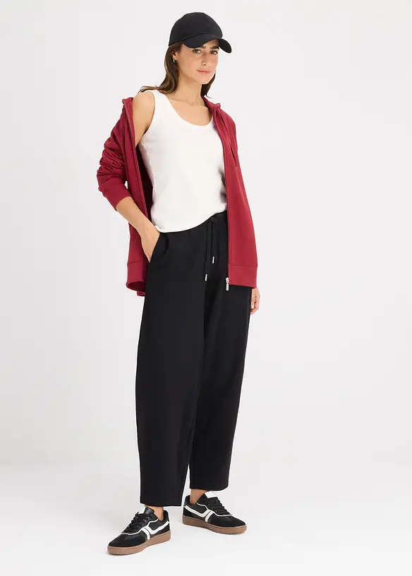 Sweat zippé long, bonprix