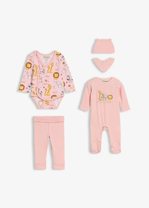 Ensemble naissance 5 pièces 100% coton, bonprix
