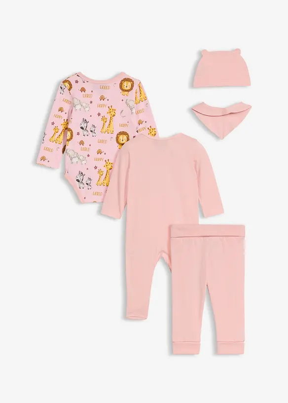 Ensemble naissance 5 pièces 100% coton, bonprix