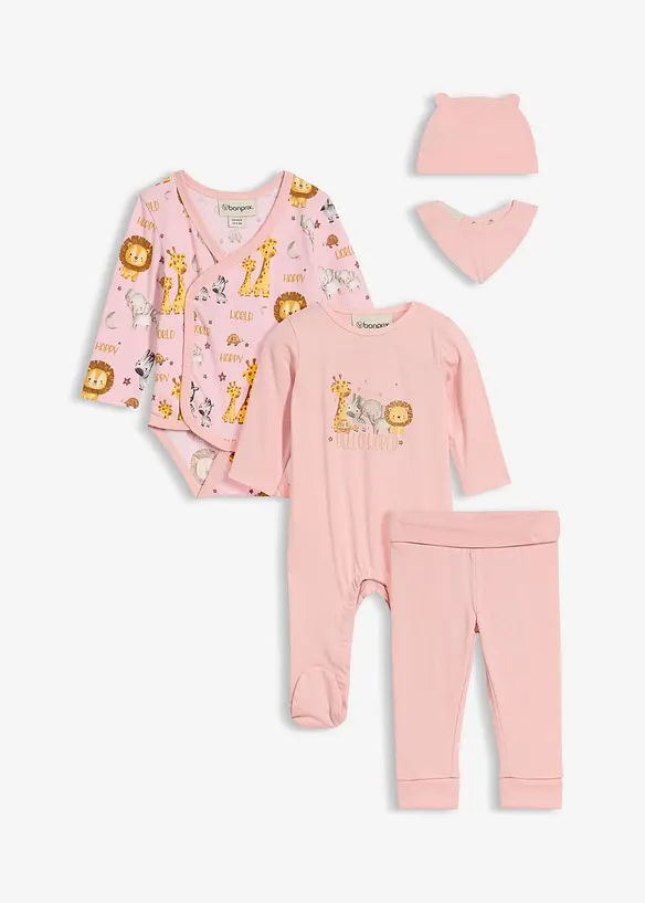 Ensemble naissance 5 pièces 100% coton, bonprix