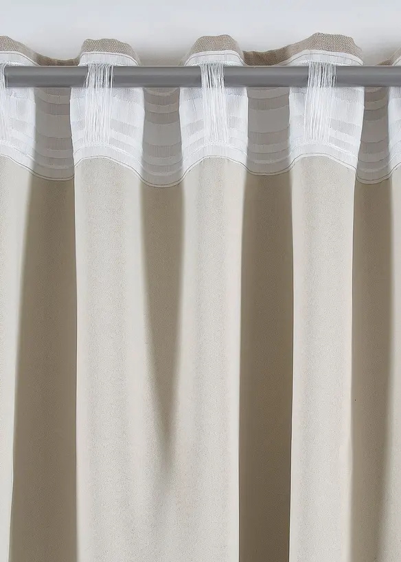 Rideau occultant double couche, devant texturé (1 pce), bonprix