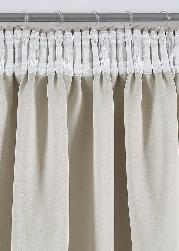 Rideau occultant double couche, devant texturé (1 pce), bonprix