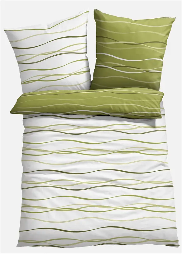 Parure de lit r&eacute;versible motif vague, bonprix