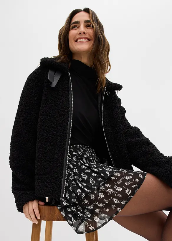 Jupe étagée en crépon texturé, bonprix