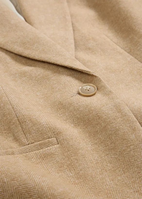 Blazer à motif chevrons, laine majoritaire, bonprix