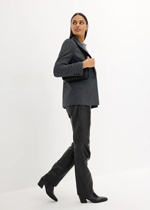 Blazer à motif chevrons, laine majoritaire, bonprix