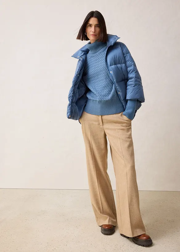 Doudoune à manches en maille, bonprix