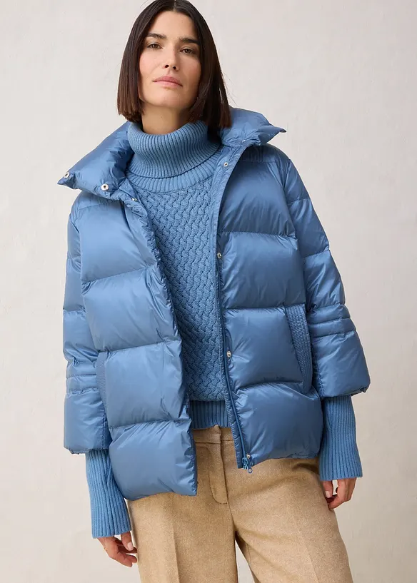 Doudoune à manches en maille, bonprix