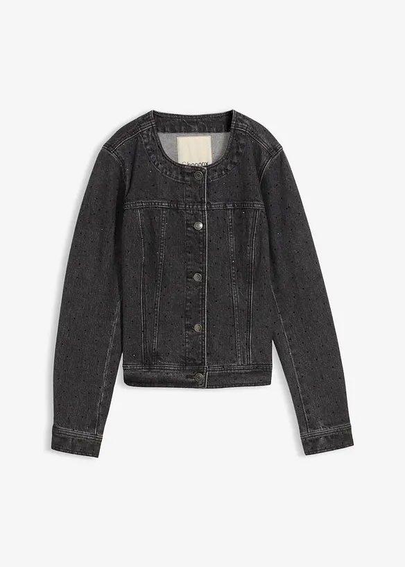 Veste en jean à strass, bonprix