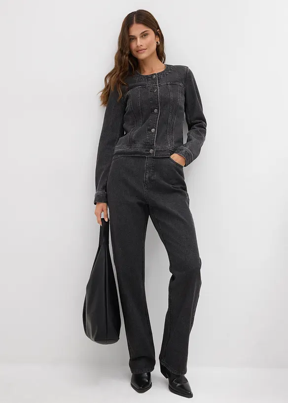 Veste en jean à strass, bonprix