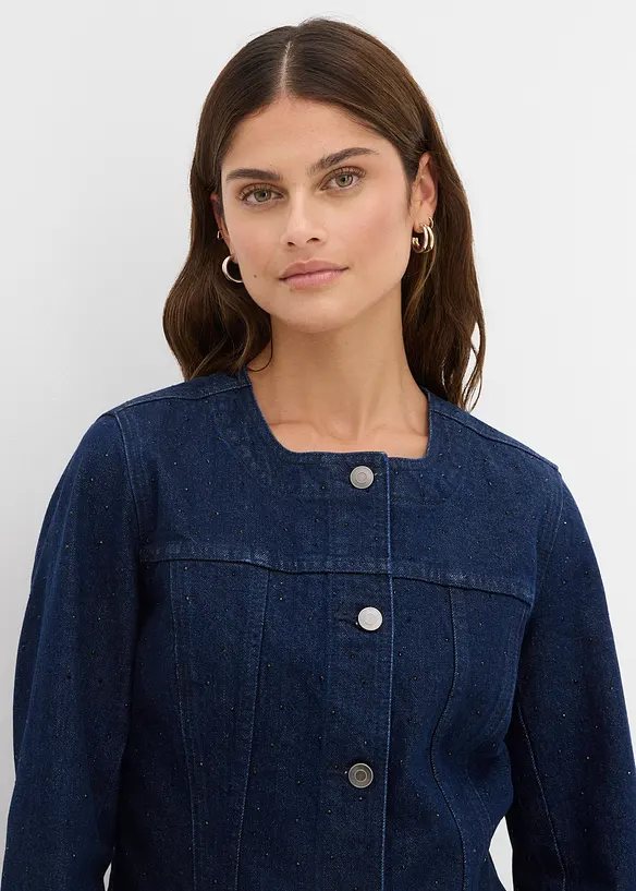 Veste en jean à strass, bonprix
