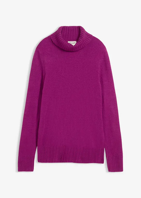 Pull col roulé basique, bonprix