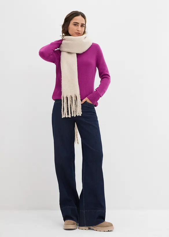 Pull col roulé basique, bonprix