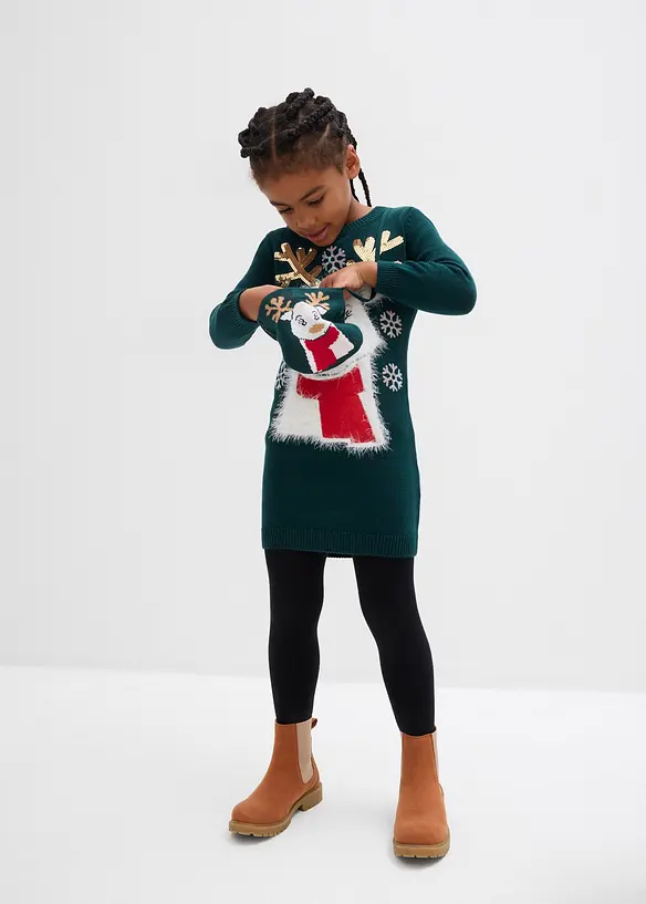 Robe en maille avec sac (ens. 2 pces), bonprix