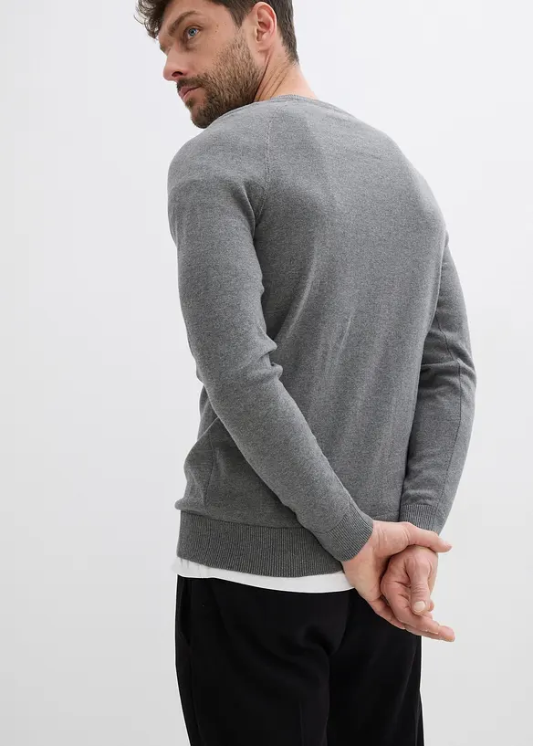 Lot de 2 pulls en fine maille 100% coton, bonprix