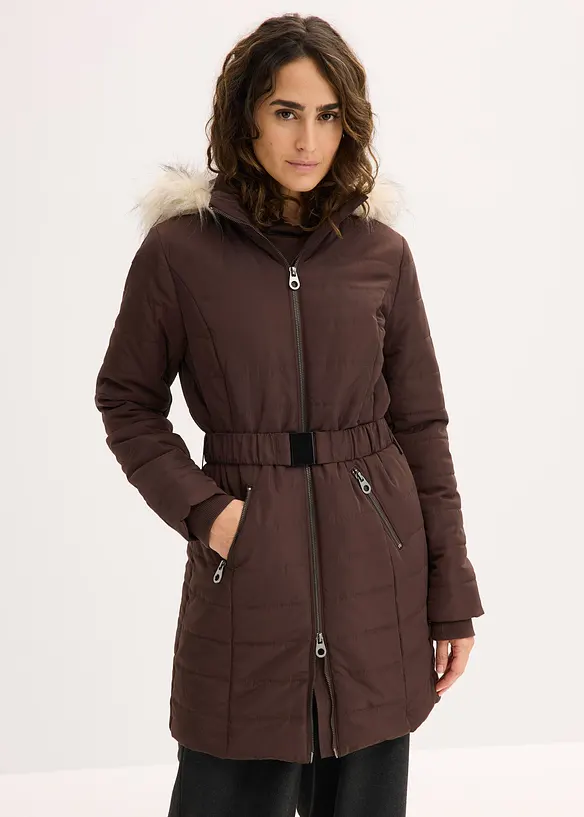 Manteau matelassé avec ceinture, bonprix