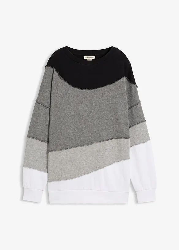 Sweat en doux coton mélangé, bonprix