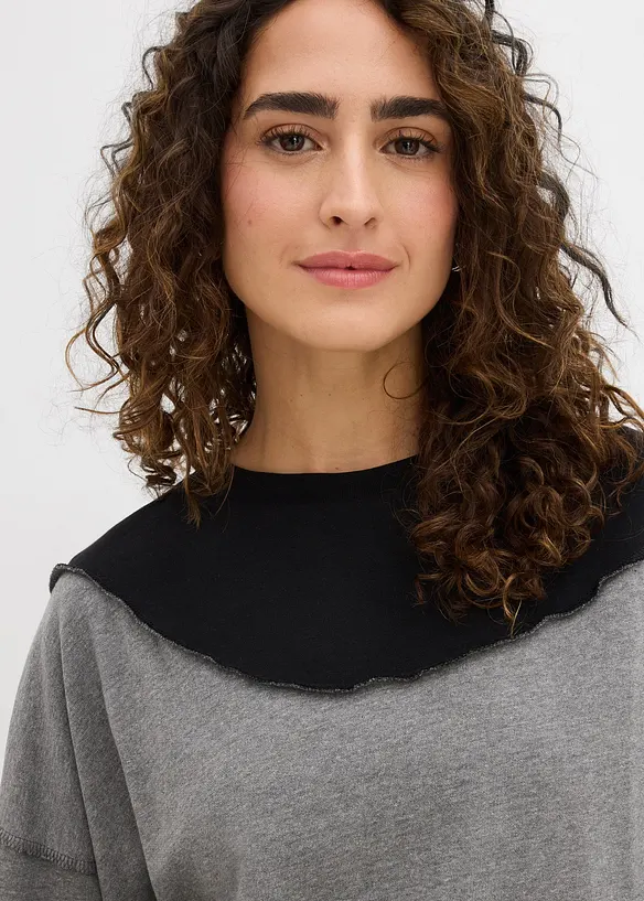 Sweat en doux coton mélangé, bonprix