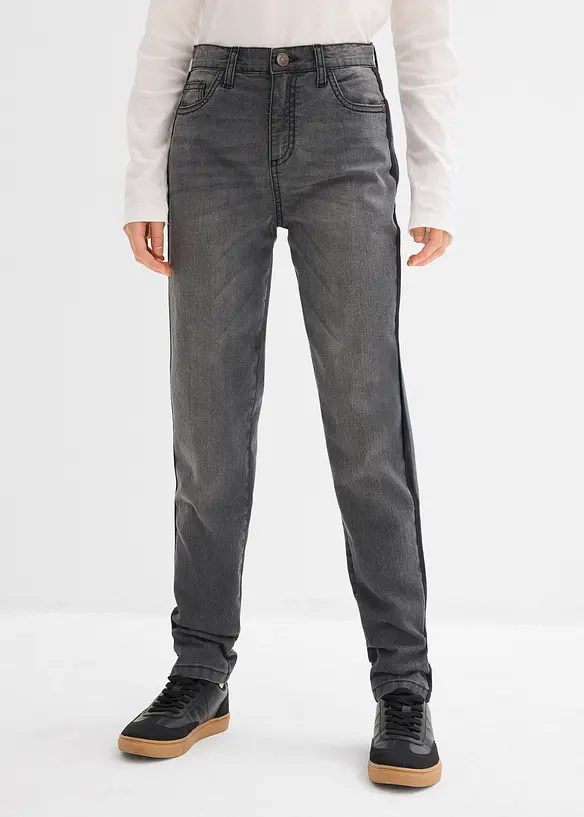 Jean thermique taille mi-haute, doublure jersey, bonprix