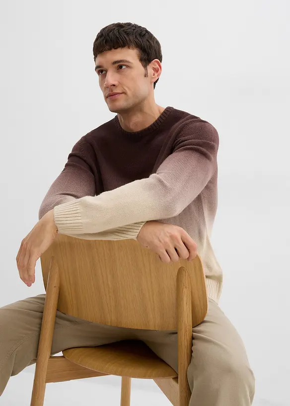 Pull en fine maille effet tie & dye, bonprix