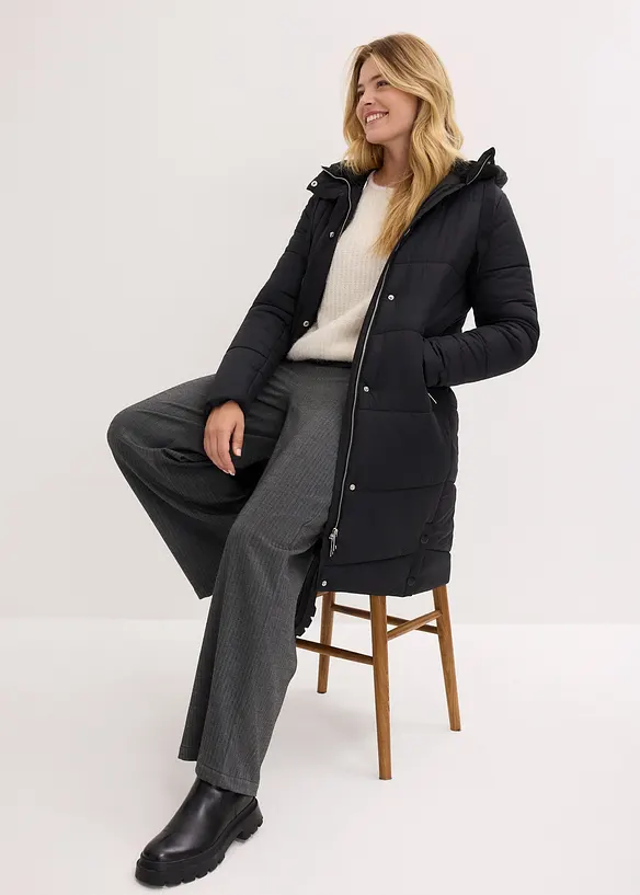 Doudoune avec capuche doublée sherpa, bonprix