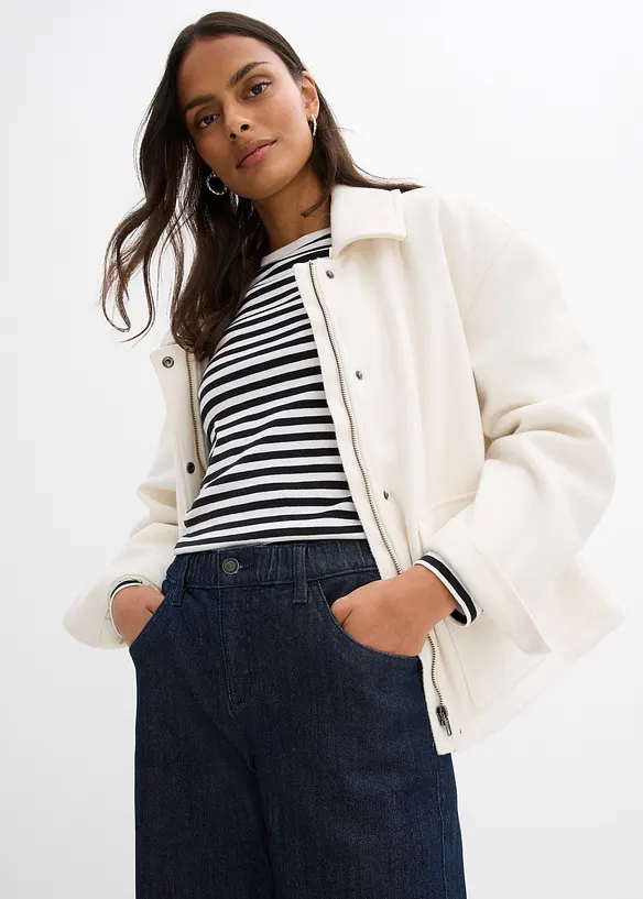 Jean large, taille haute et élastiquée, bonprix