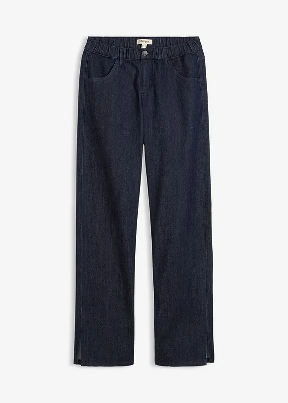 Jean large, taille haute et élastiquée, bonprix
