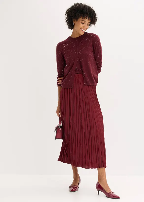 Gilet en maille avec strass, bonprix