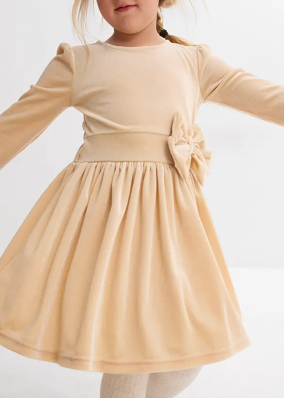 Robe évasée en velours, bonprix