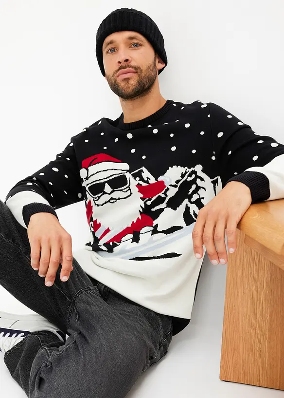 Pull de Noël en coton mélangé, bonprix