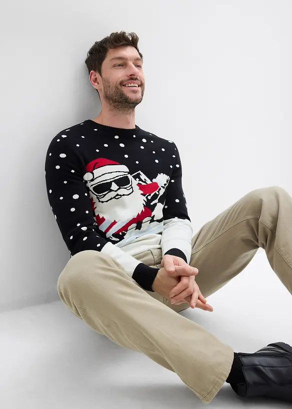 Pull de Noël en coton mélangé, bonprix