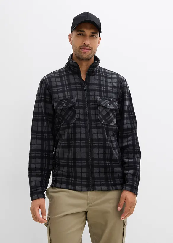 Polaire zipp&eacute;e &agrave; col montant, bonprix