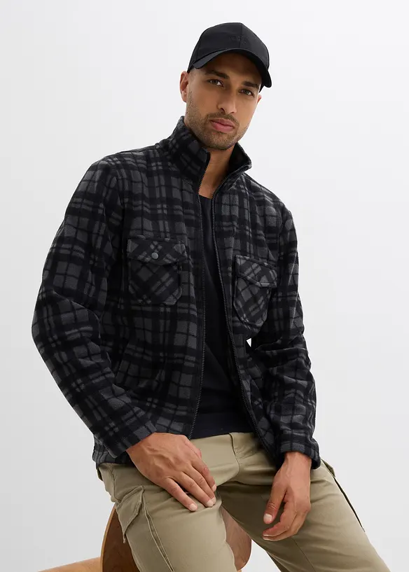 Polaire zipp&eacute;e &agrave; col montant, bonprix