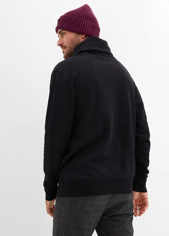 Sweat col châle 100% coton, bonprix